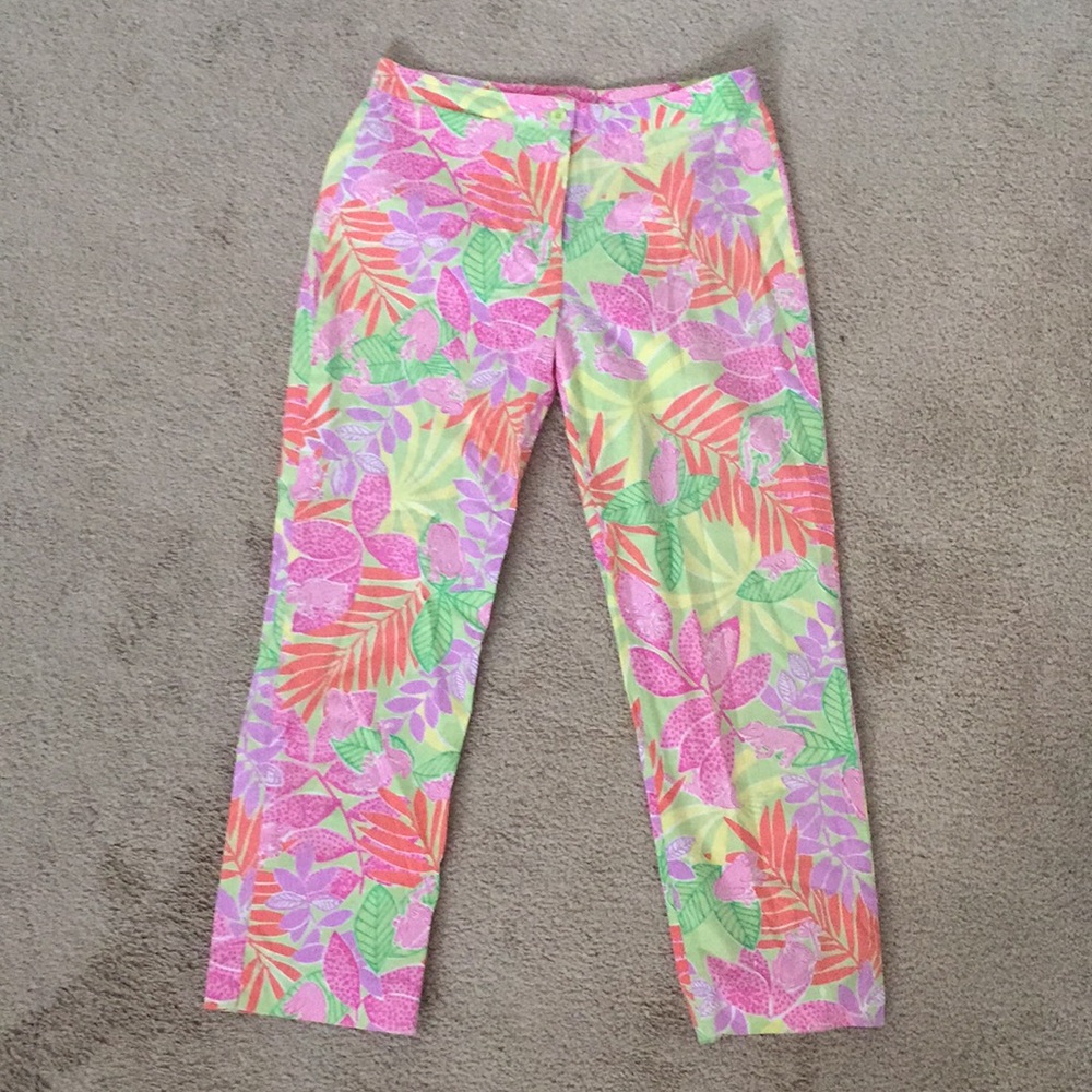 Lilly Pulitzer Vintage Frog Printed Pants Size 2